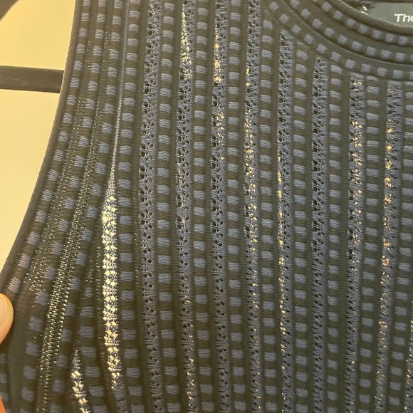 Theory Navy Textured Mini Dress Size Medium - Picture 11 of 12